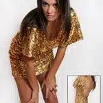 Hande Soral - gold dress