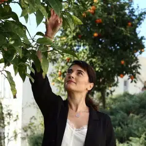 Aslihan Gurbuz in Orange Garden