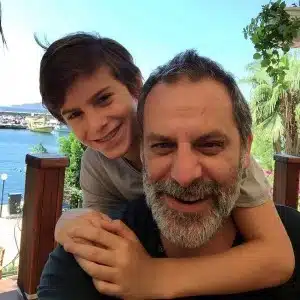 Ozan Guven and his son